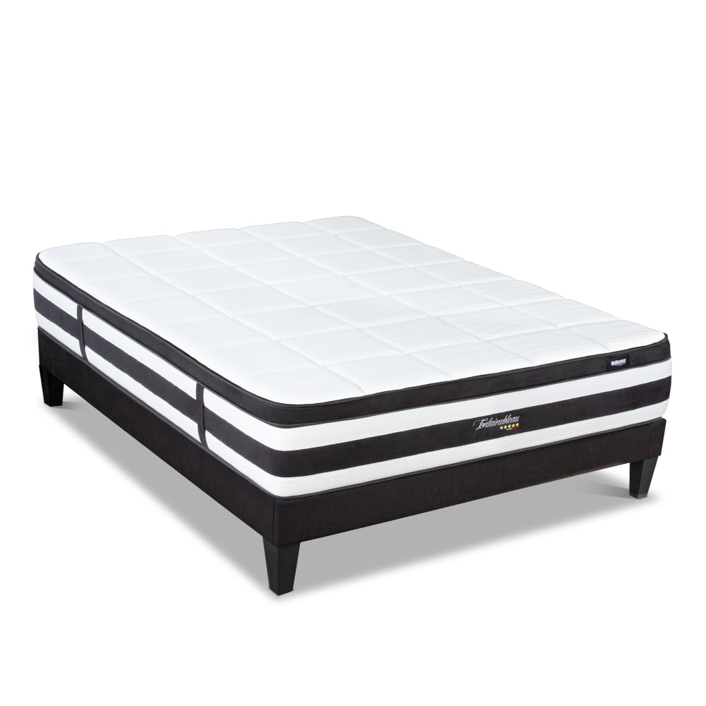 Ensemble    Matelas Ressorts  + Sommier Bois 90x200 cm