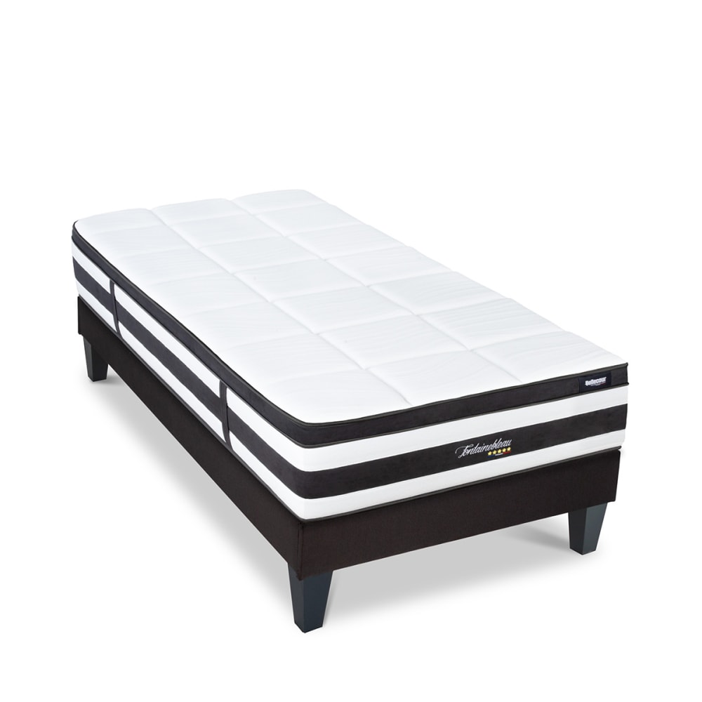 Ensemble matelas sommier bois 90x200
