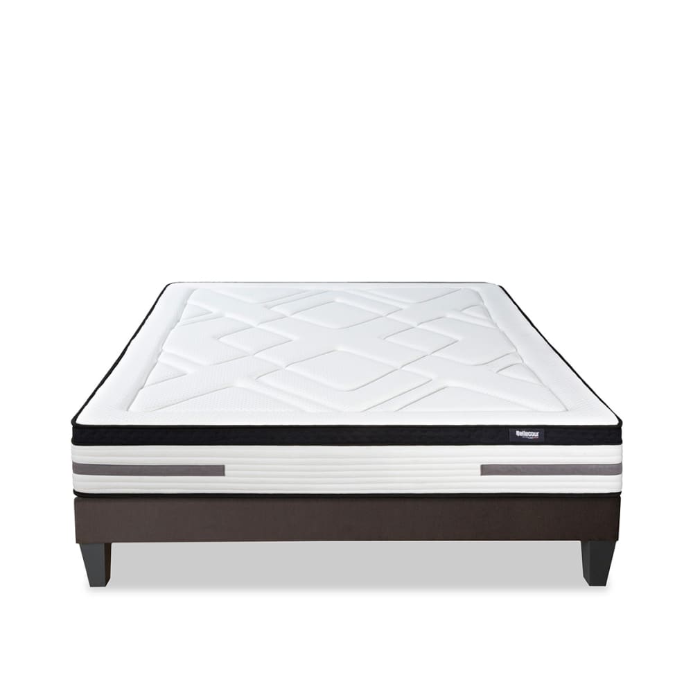 Ensemble matelas sommier bois 90x190