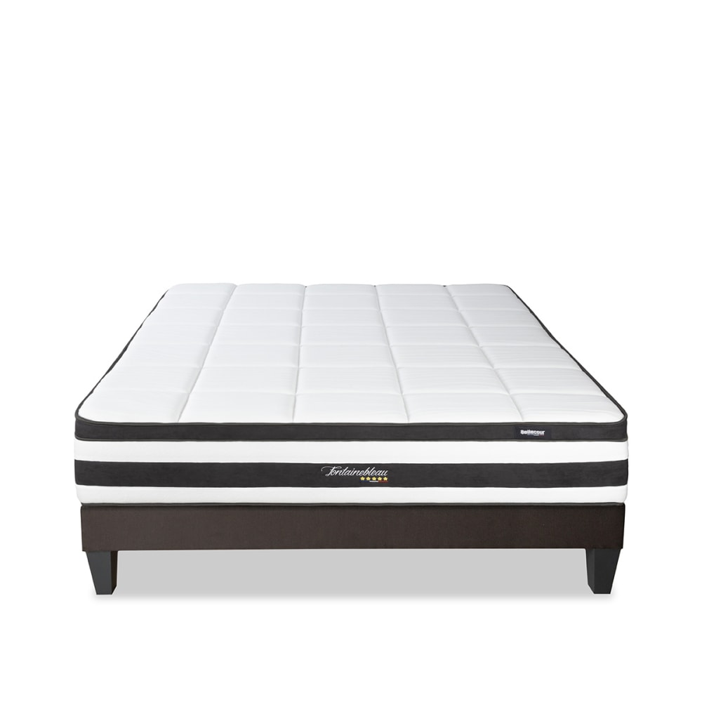 Ensemble matelas sommier bois 180x200