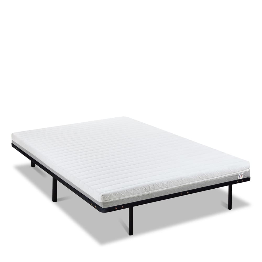 Ensemble    Matelas Mousse HD + Sommier Métal 90x190 cm