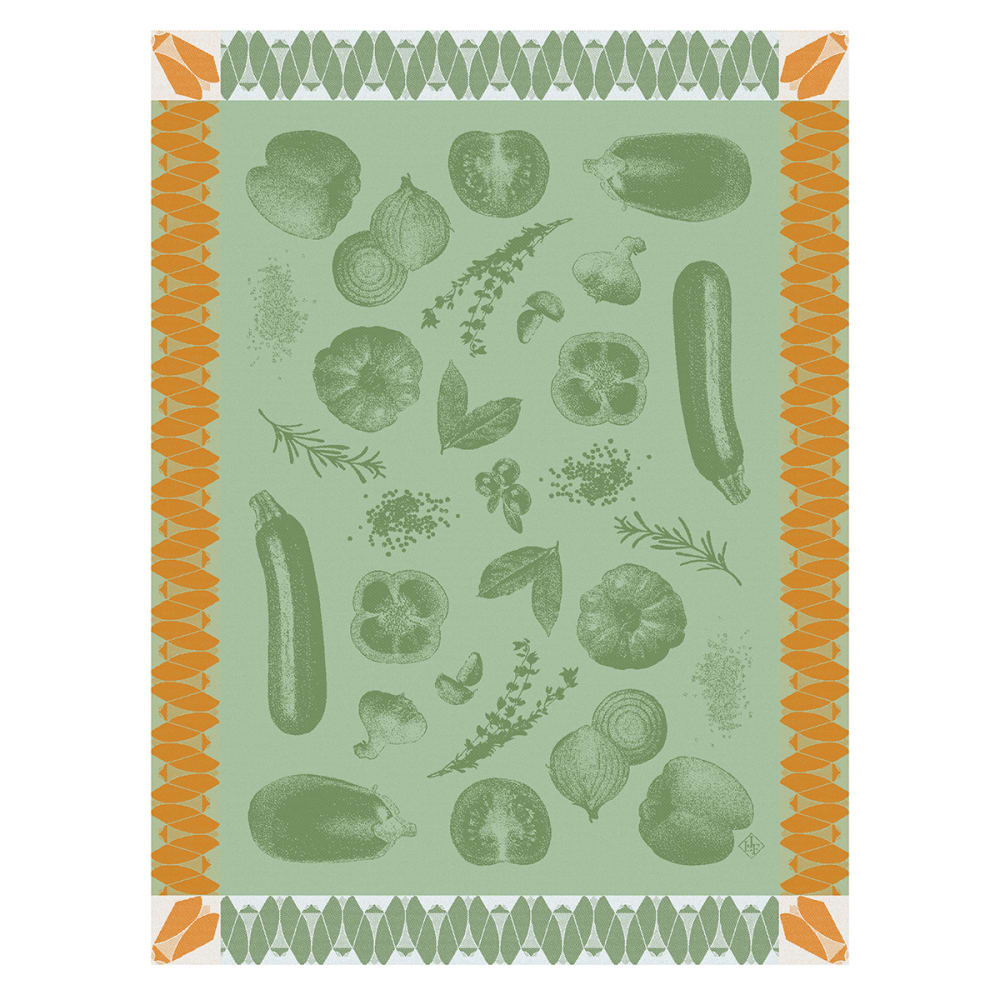 Torchon en coton courgette 60 x 80