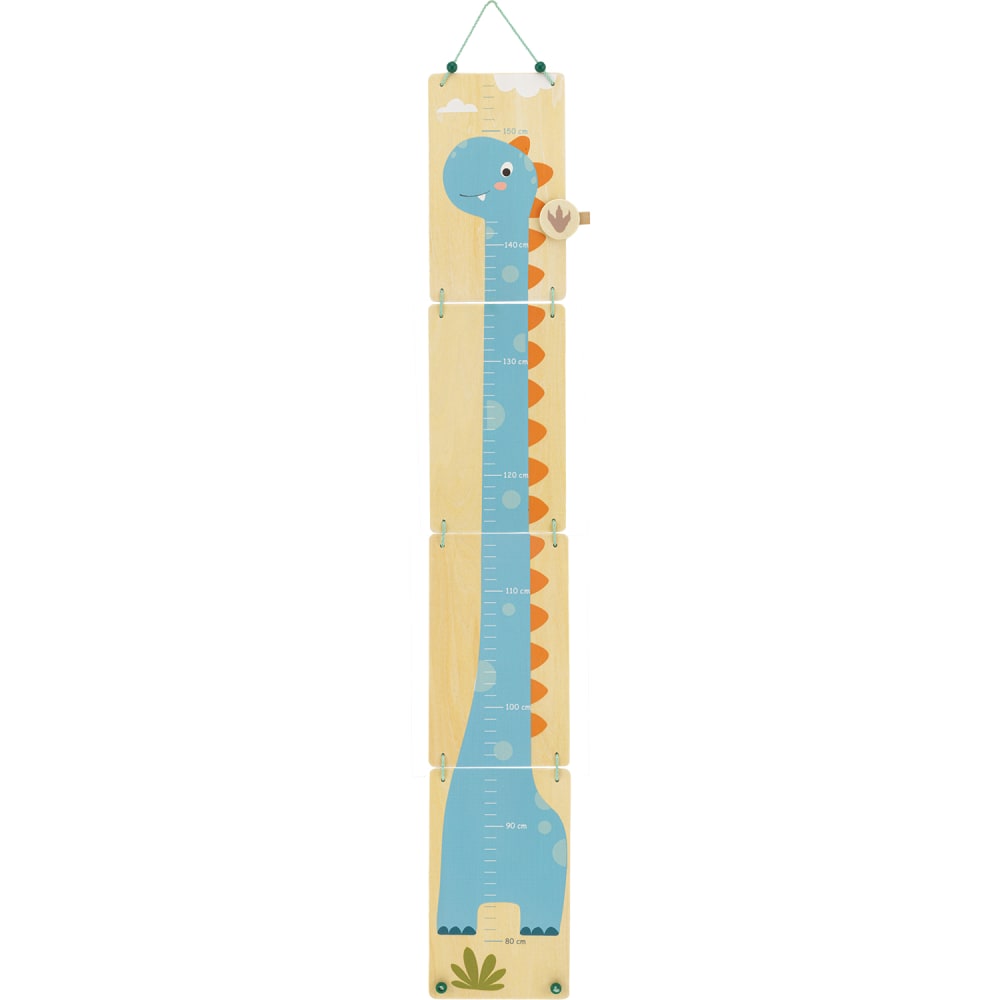 Toise dinosaure en bois bleue 80x12 cm
