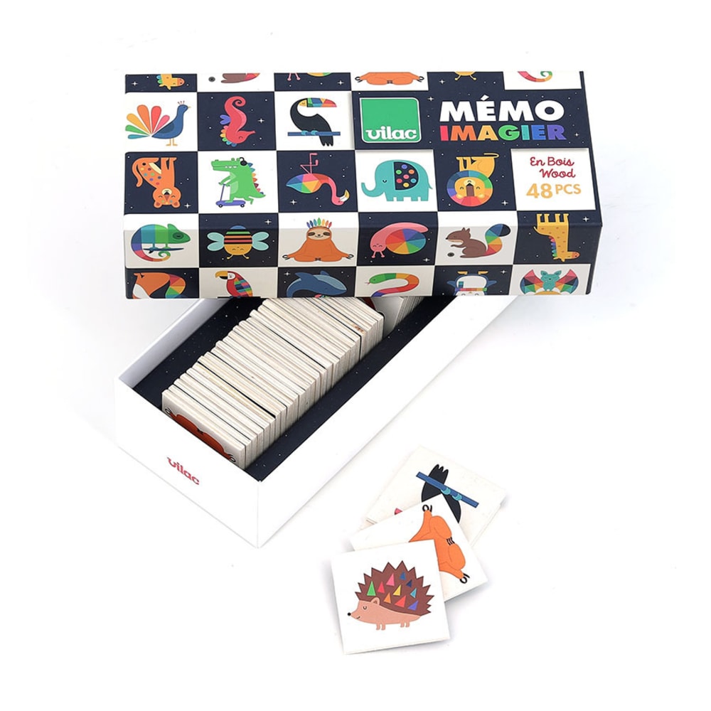 Vilac Memospiel Andy Westface BLAU HOLZ Kinder