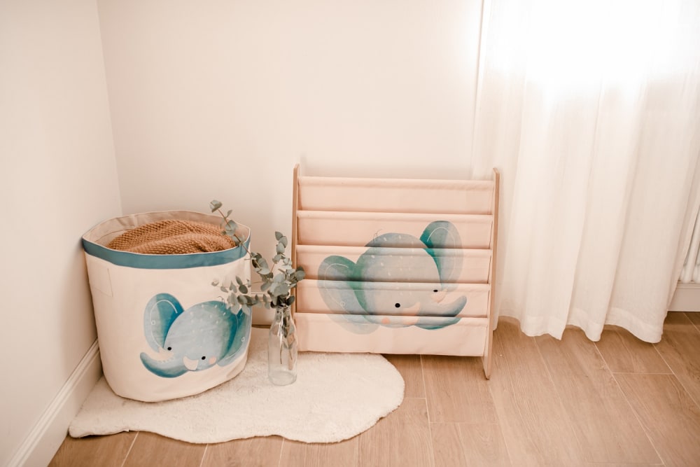 Sac de rangement Cracky le dinosaure en coton vert 43 x 44,5 cm - Maisons du Monde