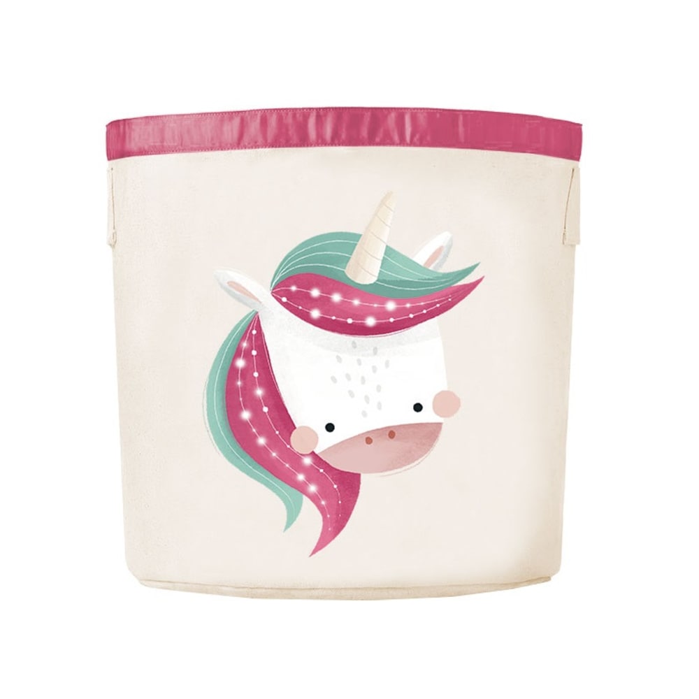 Sassi Junior Sac de rangement licorne en coton violet 43 x 44,5 cm Violet Pvc - Poly Chlorure De Vinyle - 45x43x43cm