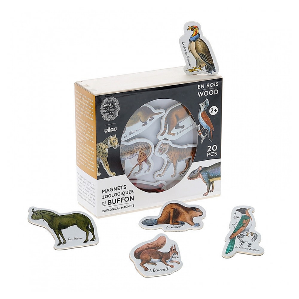 Magnets zoologiquesen bois beige 15x5.5x14 cm - Maisons du Monde