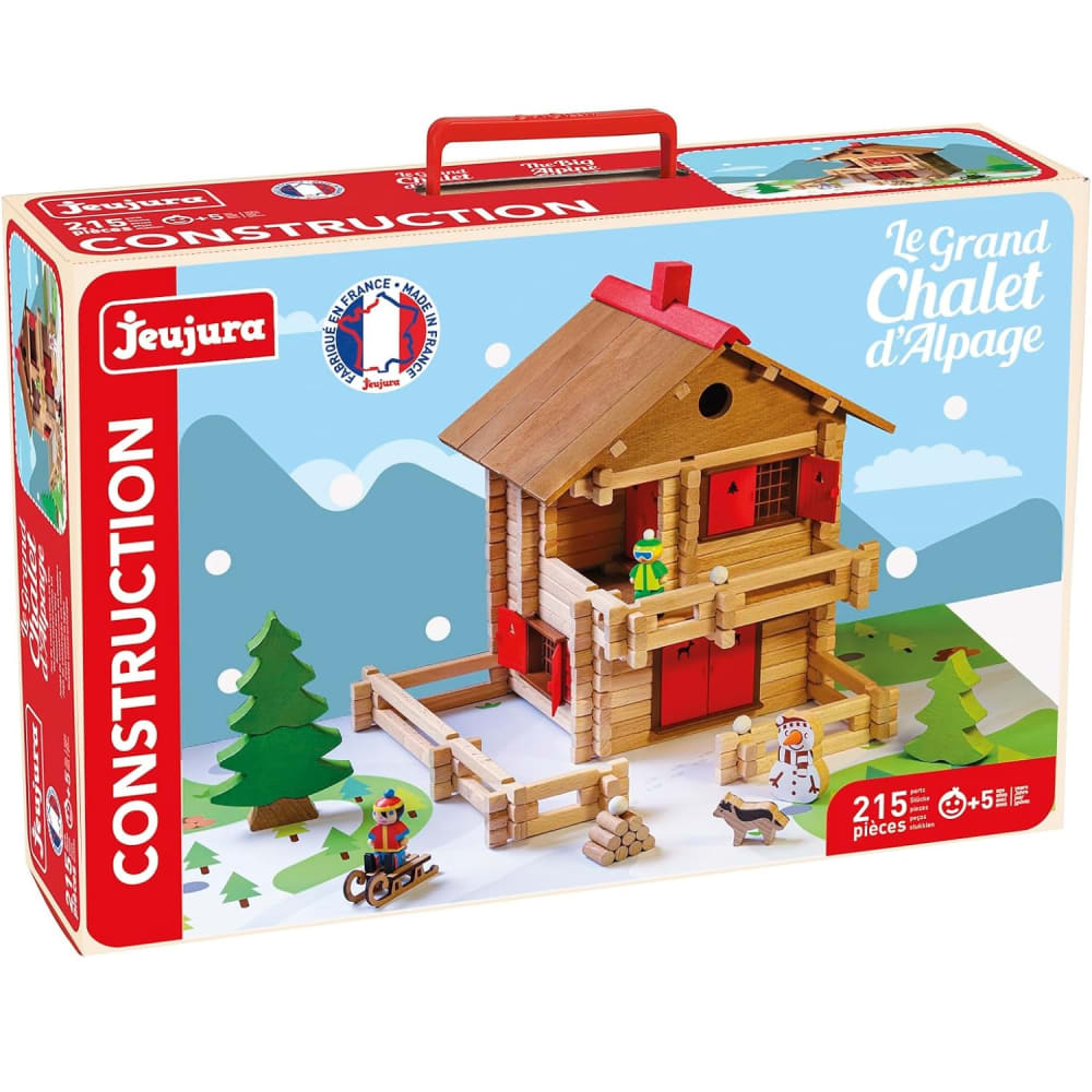 Jeujura Le grand chalet d'alpage 215 pièces en bois marron 46x32x11 cm Marron Bois - 46x11x32cm