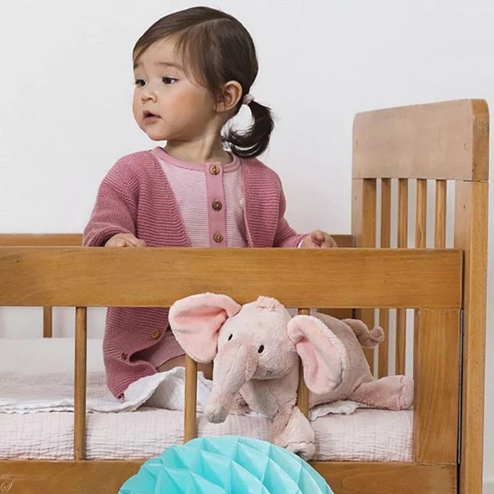 Peluche éléphant en polyester rose 30cm - Maisons du Monde