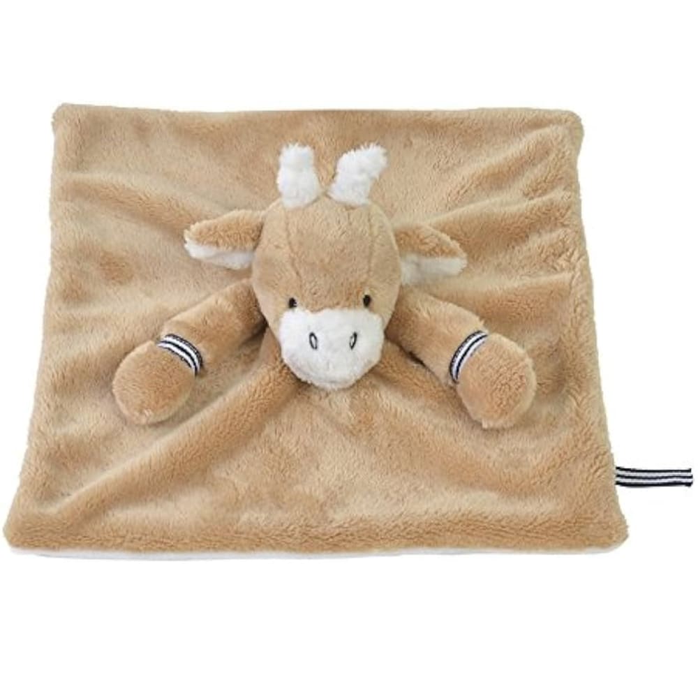 Doudou girafe en polyester marron 24cm