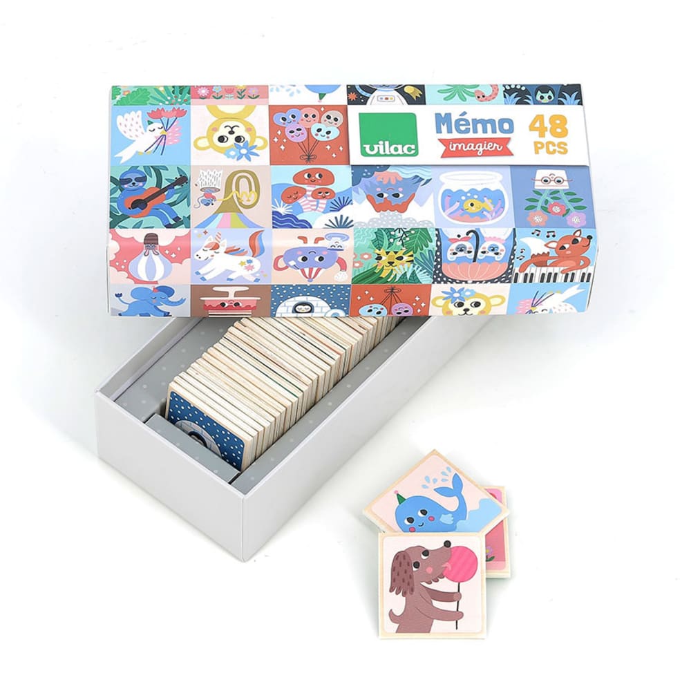 Vilac Memospiel von Michelle Carlslund BLAU HOLZ Kinder
