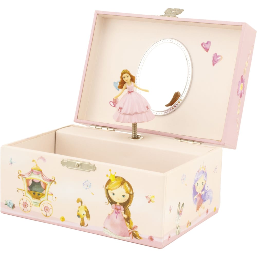 Coffret musical petite princesse en carton rose 15x10x8 cm Coffret musical petite princesse en carton rose 15x10x8 cm