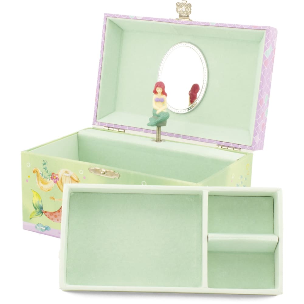 Coffret musical sirène et coquillage en carton vert 17,5x12x10 cm - Maisons du Monde