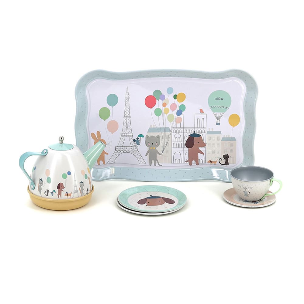 Dinette musicale nature en métal beige 24.5x10x16 cm - Maisons du Monde