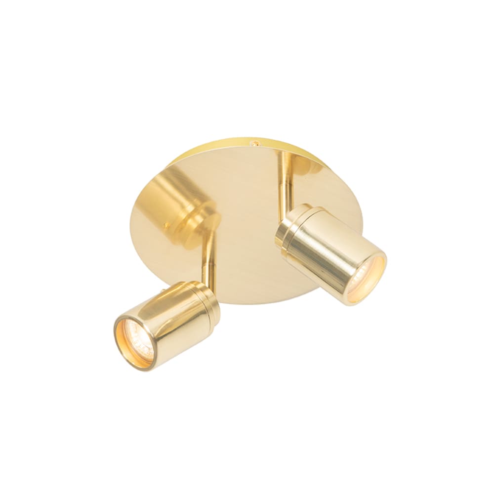 Spot plafond en acier doré/laiton