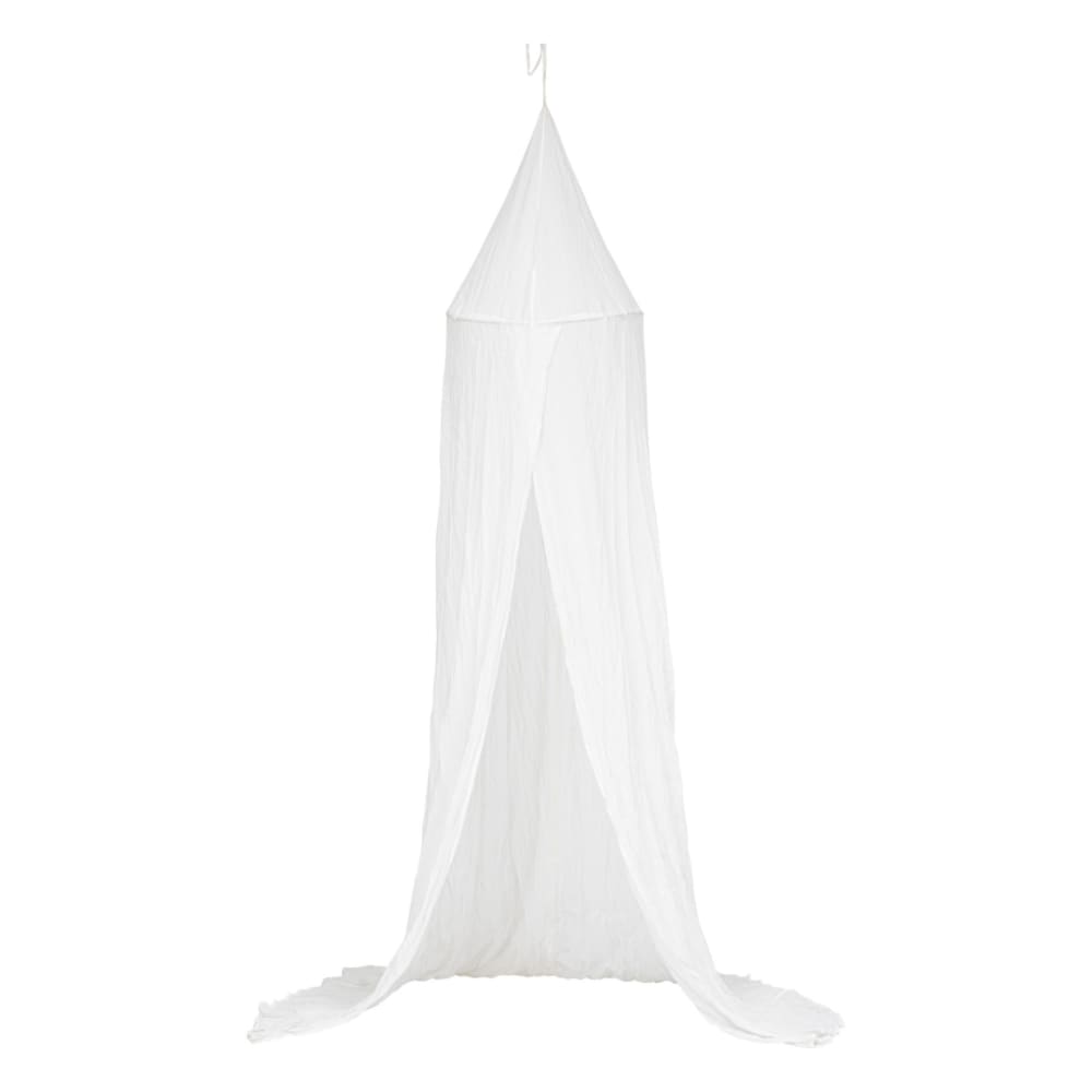 Home Maison - Ciel de lit en double gaze de coton blanc 250x340 cm