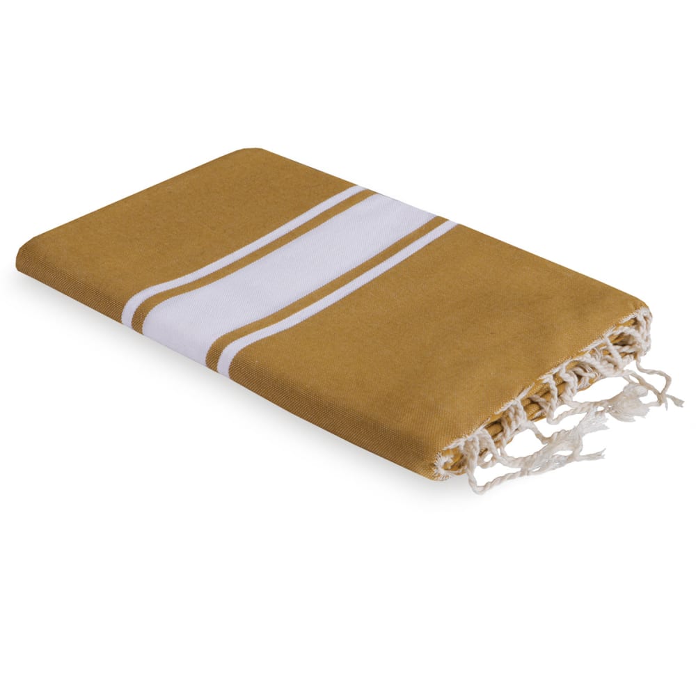 Fouta coton 100x200 jaune moutarde