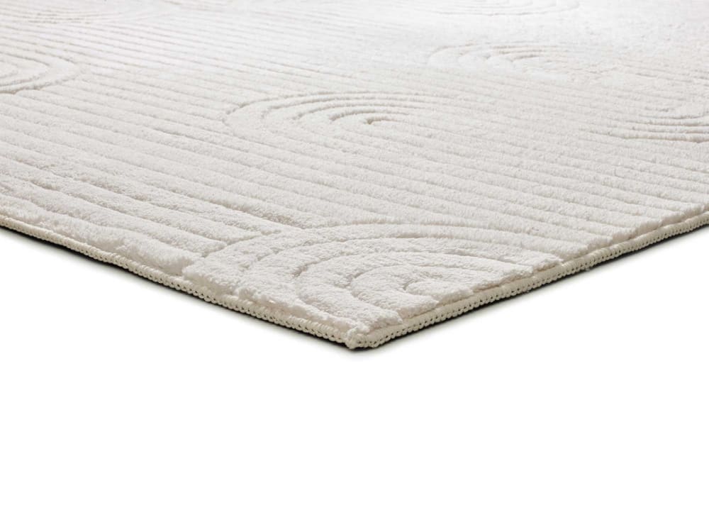 Tapis lavable à relief blanc 120x170 cm — vue 4