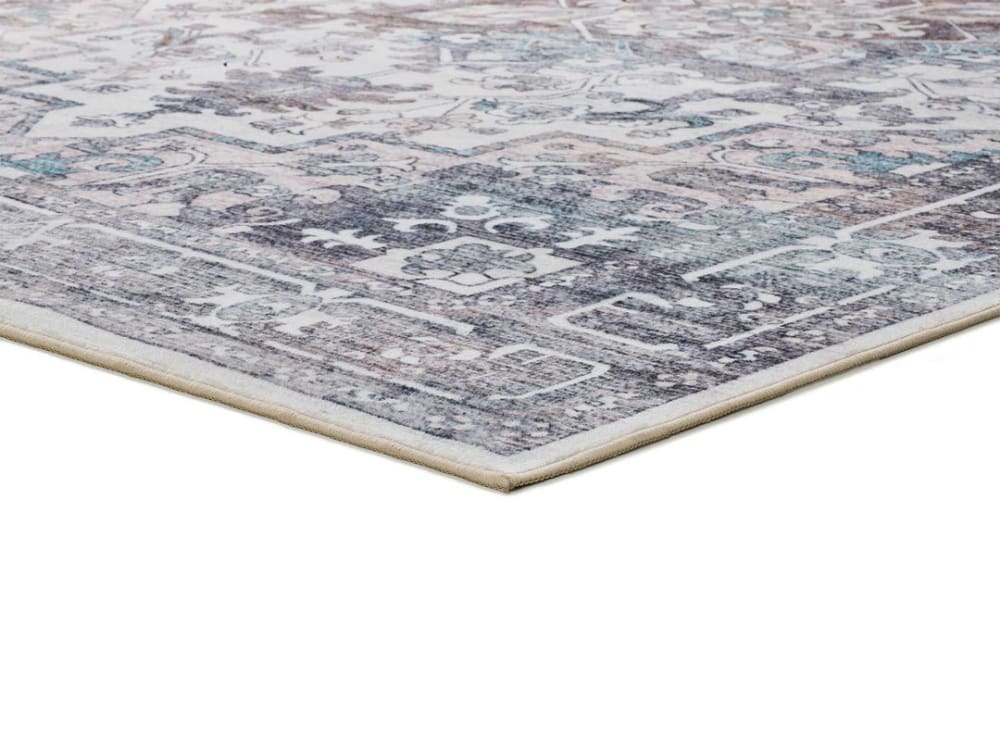 Tapis vintage oriental blanc/bleu/rouille 160x230 cm — vue 4