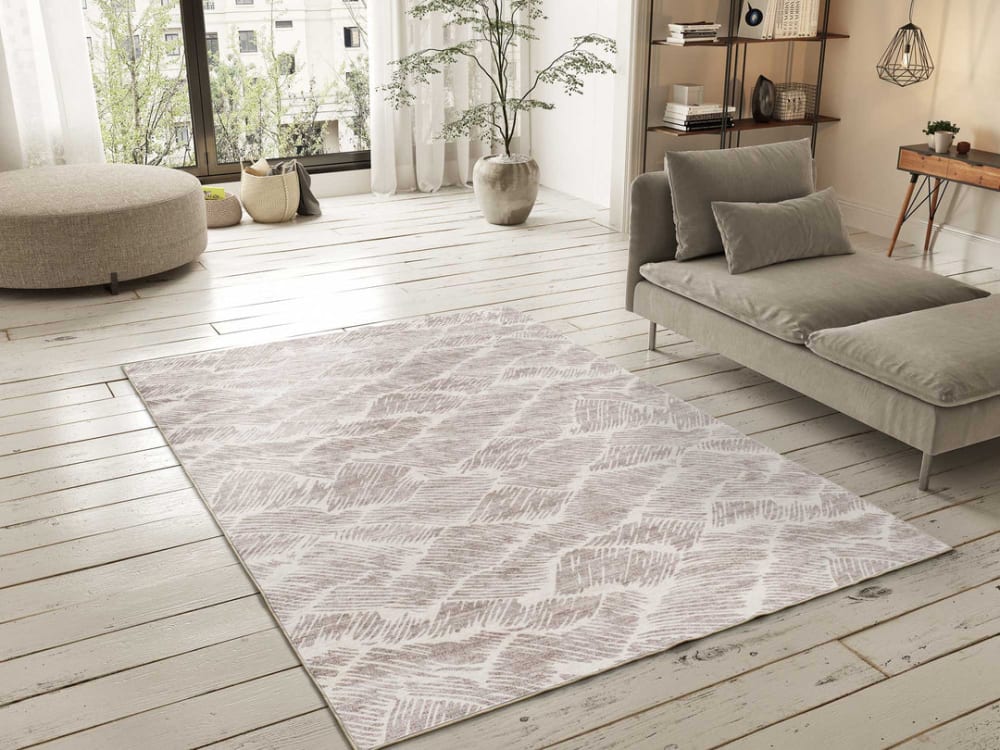 Tapis abstrait beige 80x150 cm — vue 3