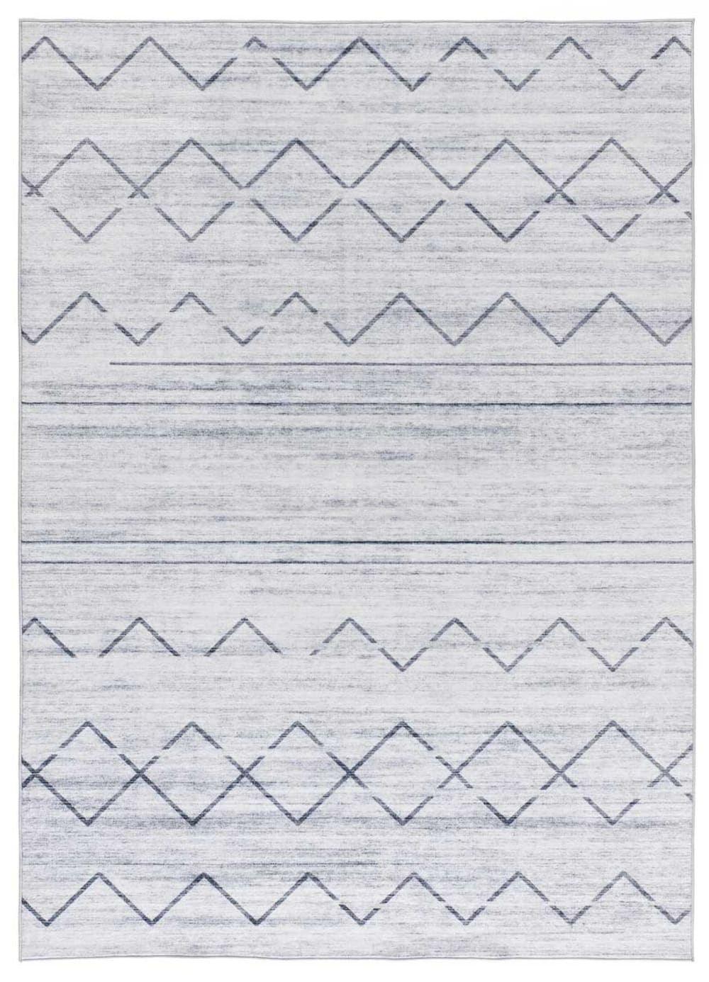 Geometrischer Teppich in Grau, 140x200 cm - Maisons Du Monde