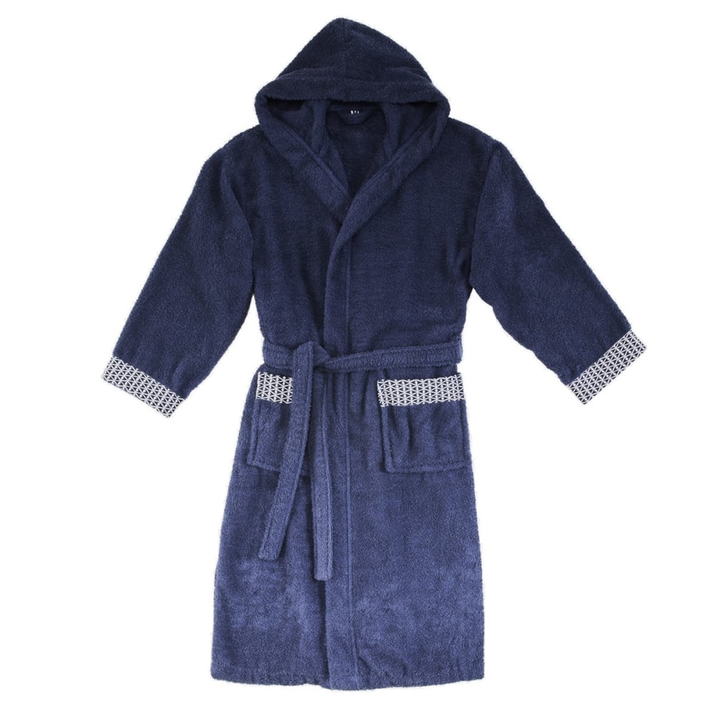Peignoir adulte coton éponge et broderie l