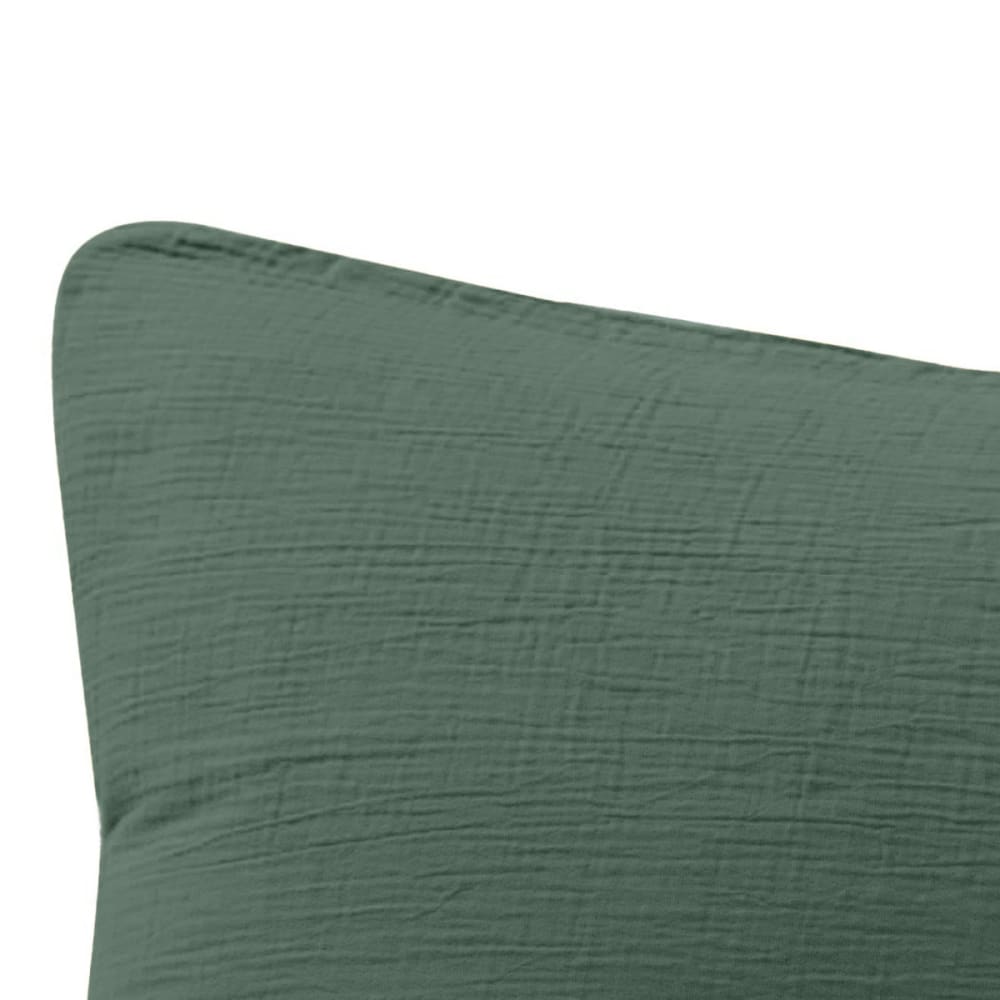 Llot de 2 taies d'oreiller en gaze de coton lichen 65x65 cm - Maisons du Monde