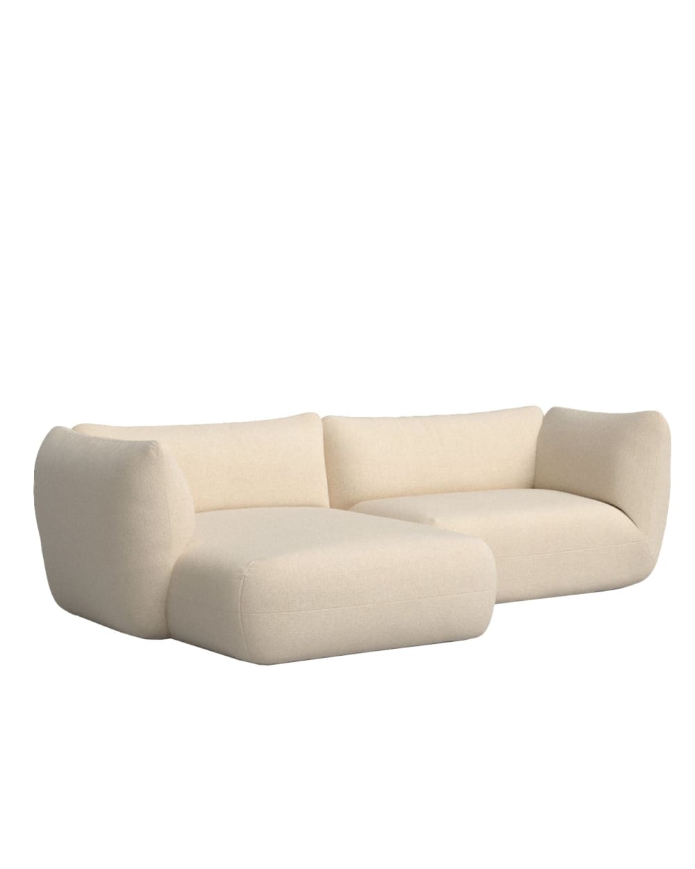 Canapé avec chaise longue à gauche beige
