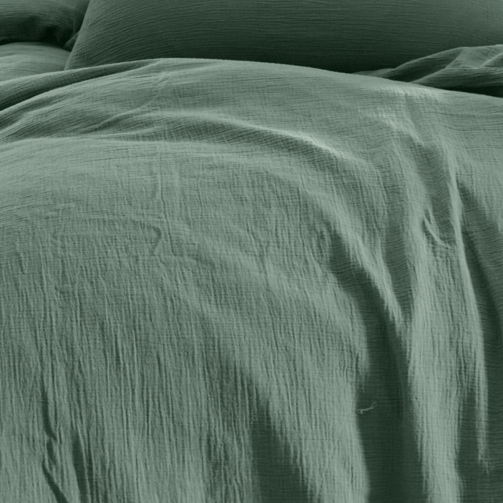 Housse de couette en gaze de coton lichen 200x200 cm - Maisons du Monde