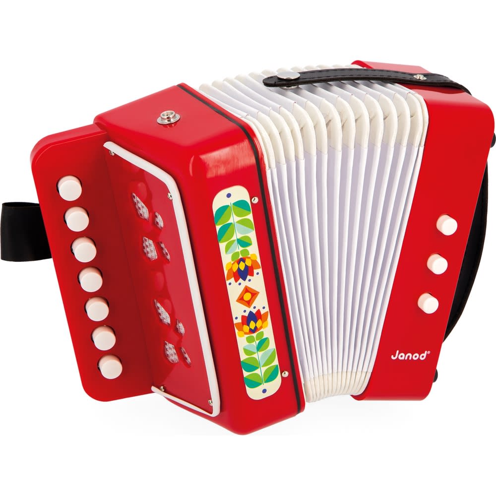 Janod Gioia Akkordeon ROT PVC - POLYVINLYCHLORID Kinder