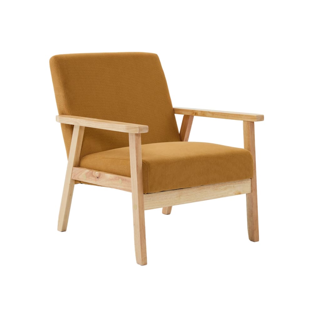 Fauteuil scandinave velours