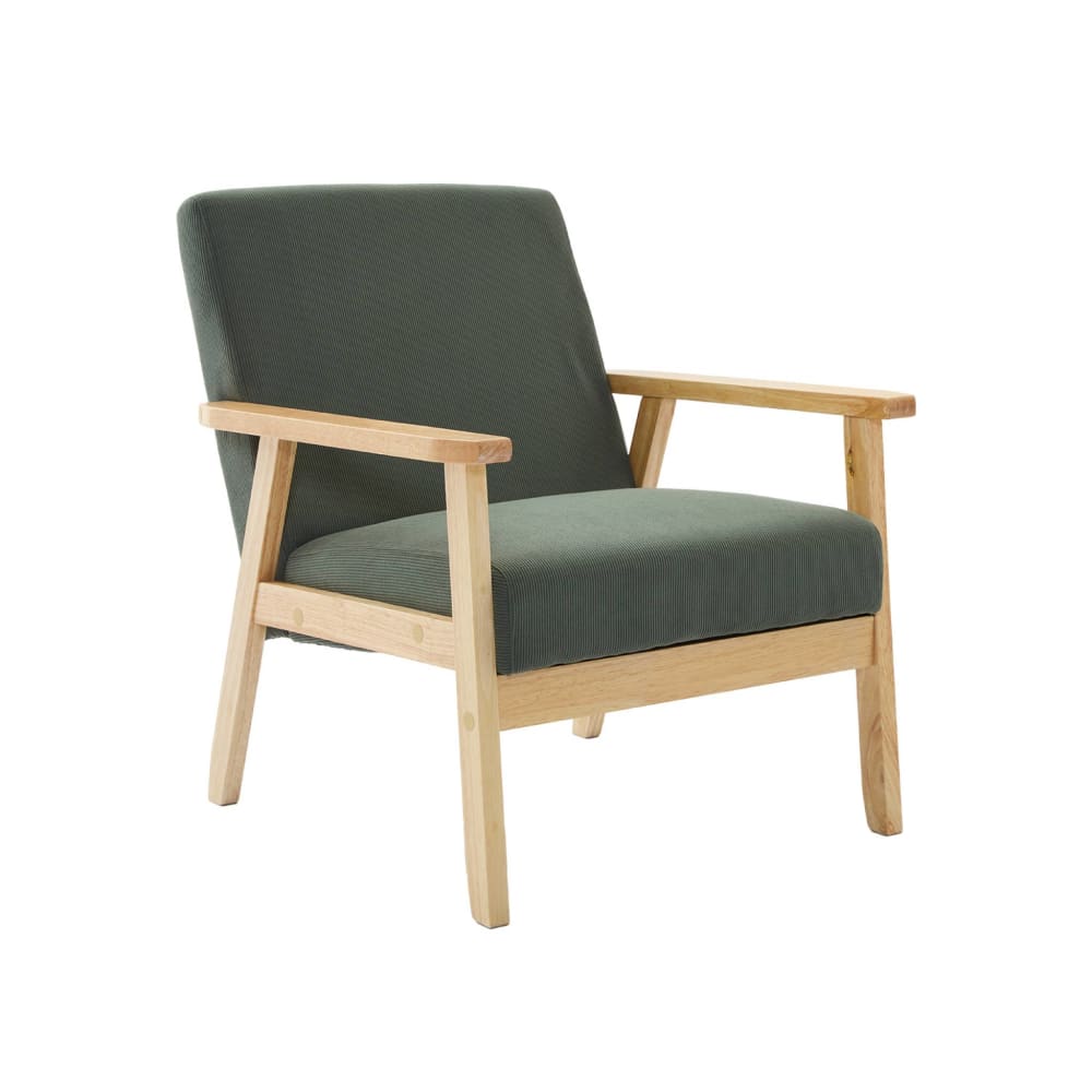 Fauteuil scandinave velours