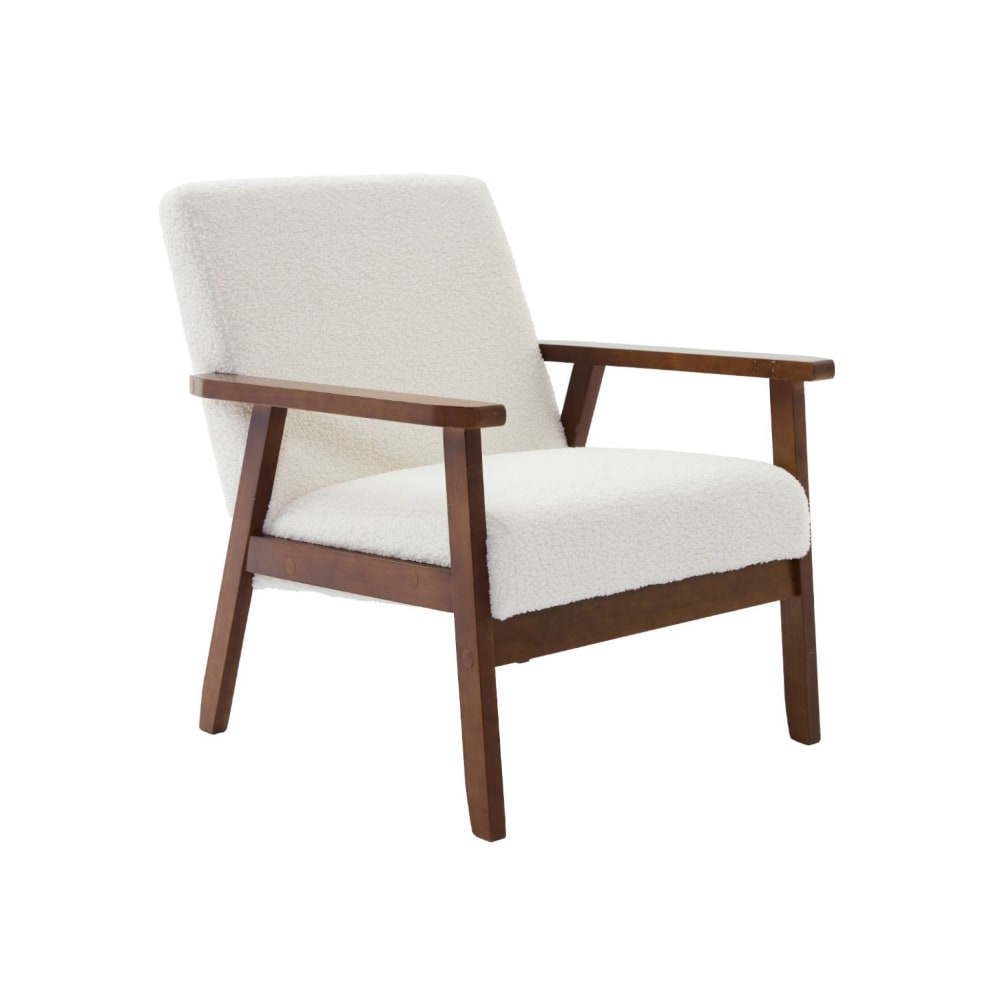 Fauteuil scandinave hévéa - tissu