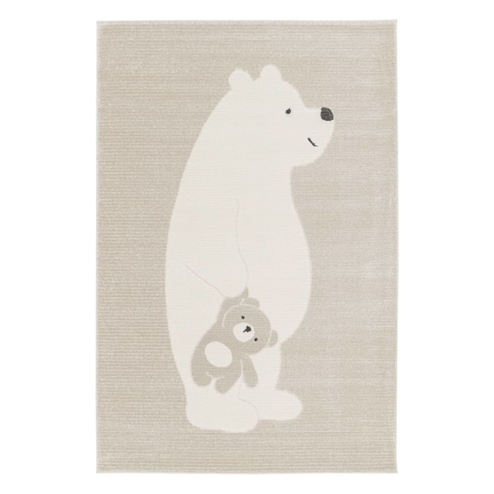 Tapis enfant beige / crème, tapis intérieur oursons