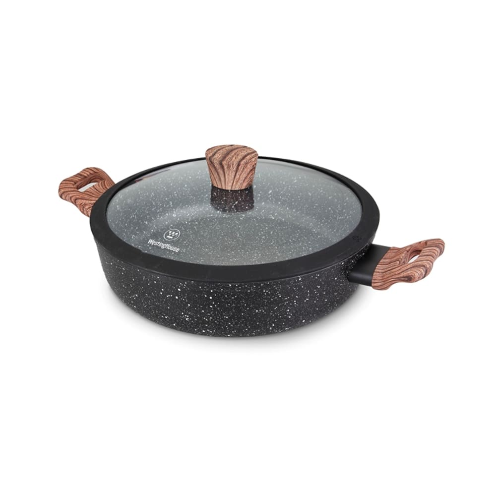 Poêle à frire aluminium marron noir 6000 ml