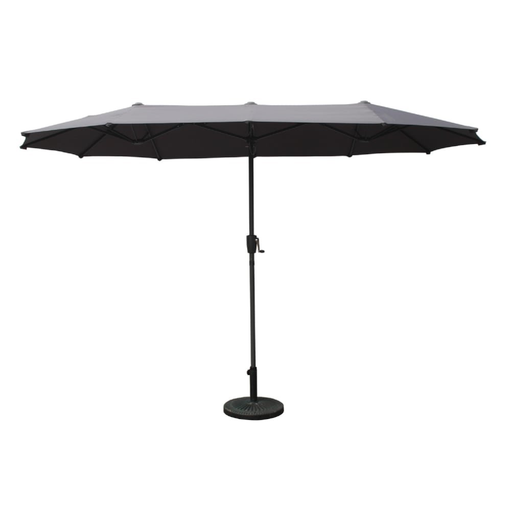 Parasol double 2x4m gris
