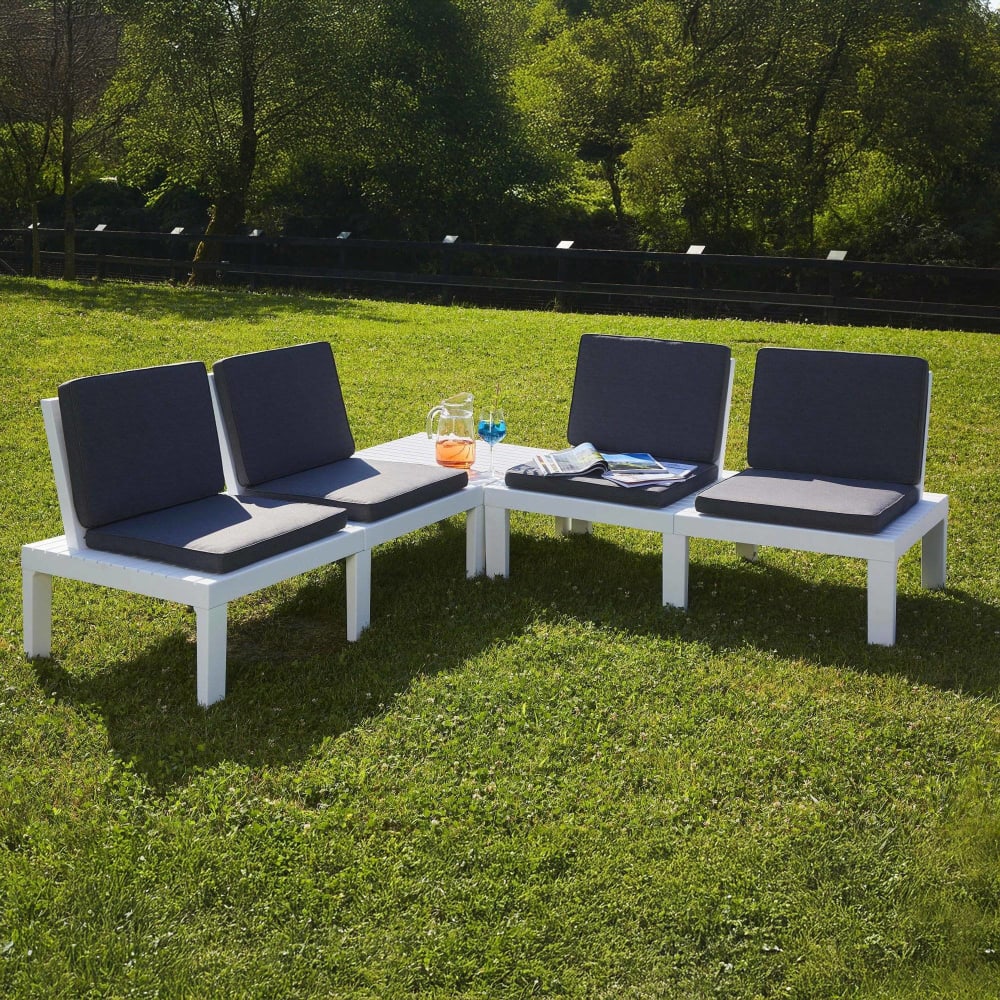 Salon d'extérieur blanc 65x65 cm - Maisons du Monde