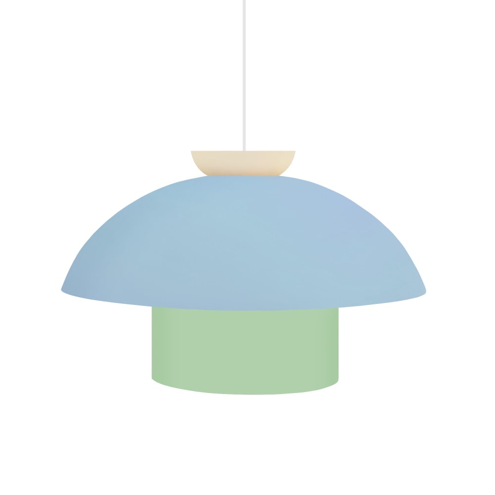 Suspension métal multicolor abat-jour  bleu