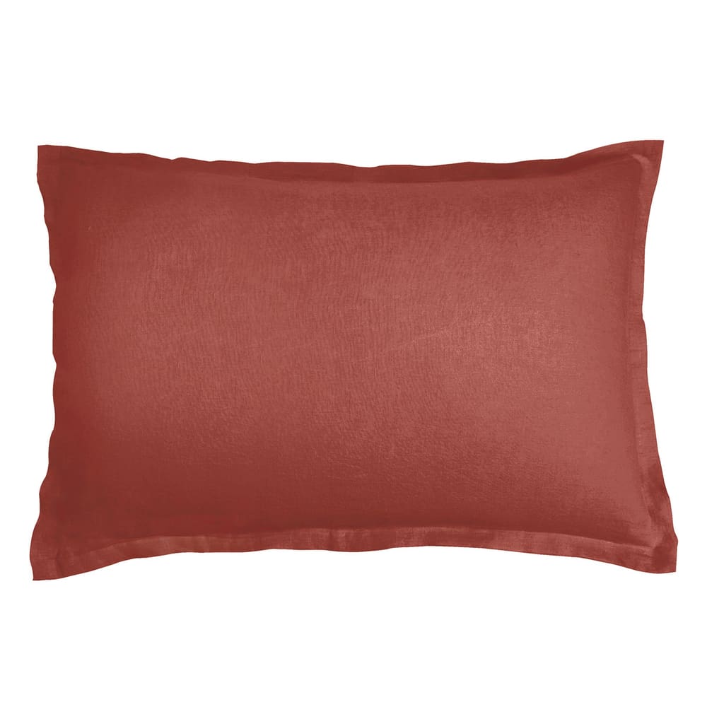 Taie d'oreiller lin terracotta 50x75 cm - Maisons du Monde