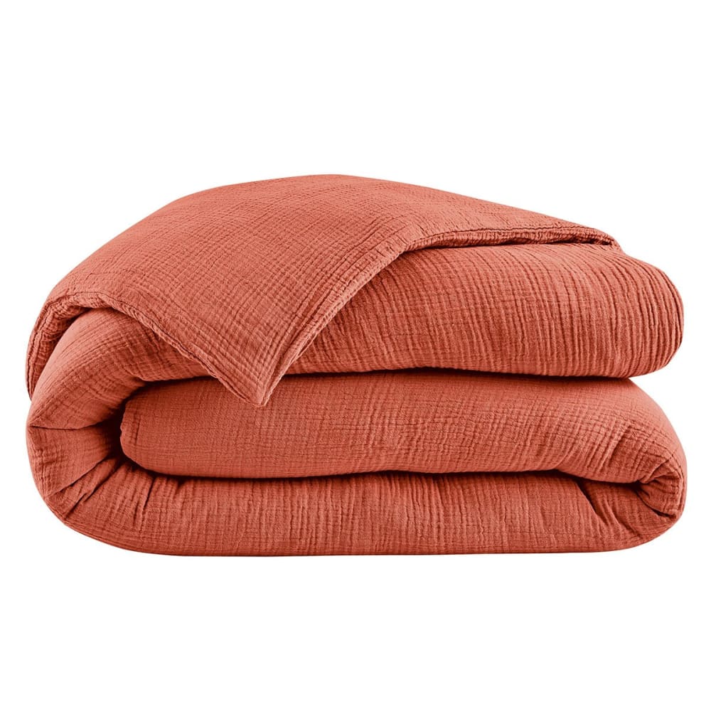 Housse de couette gaze de coton sienne 240x220 cm — vue 4
