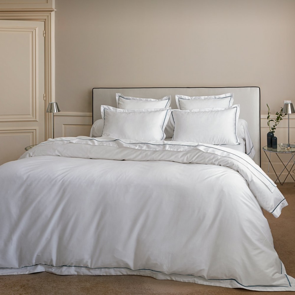 Housse de couette coton blanc 240x220 cm