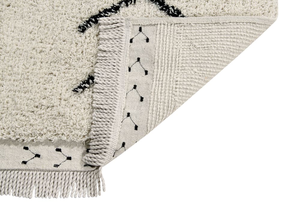 Tapis lavable en coton blanc 140x210 — vue 3