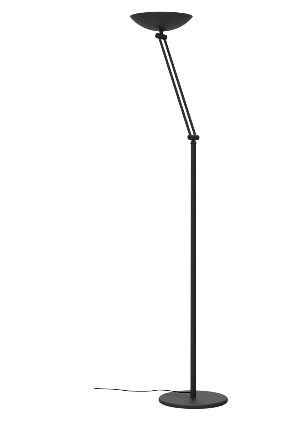 Lampadaire Led en métal  H 186 cm Noir