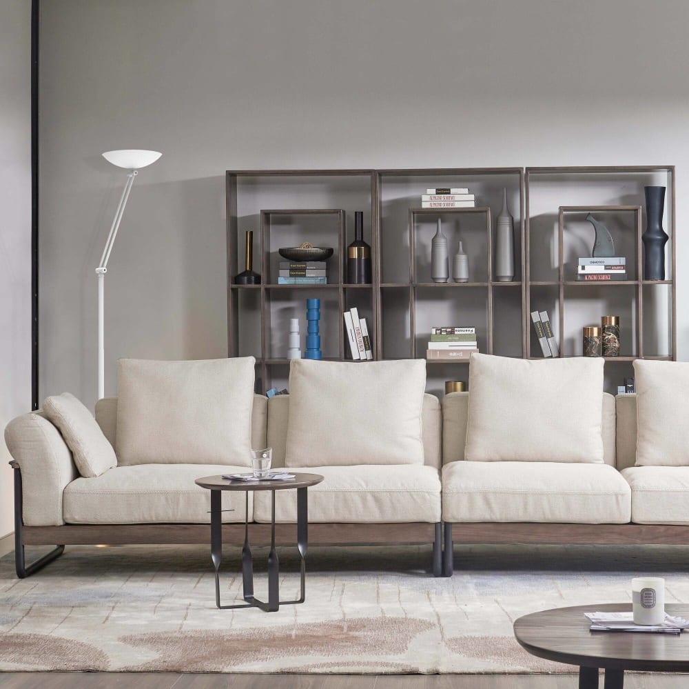 Lampadaire Led en métal H 186 cm Blanc - Maisons du Monde