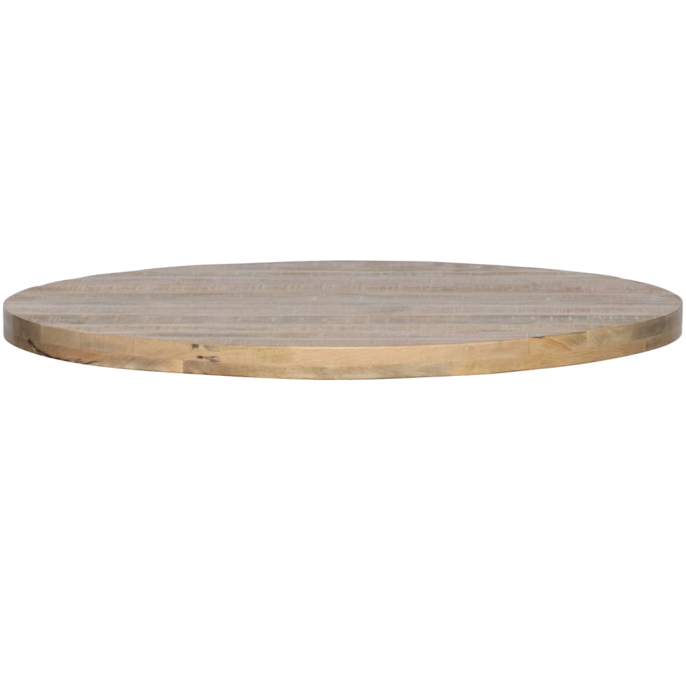 WOOOD Tischplatte Rund aus Mangoholz für 4 Personen, Ø120 cm style modern Weiß