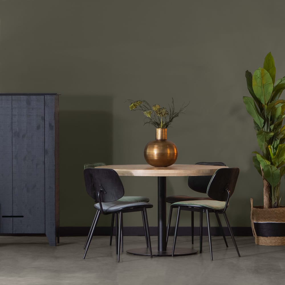 Tischplatte Rund aus Mangoholz für 4 Personen, Ø120 cm - Maisons
