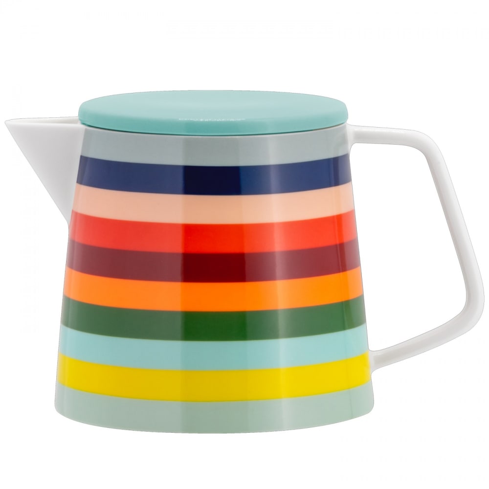 Remember Théière en porcelaine multicolore 1,2l style contemporain