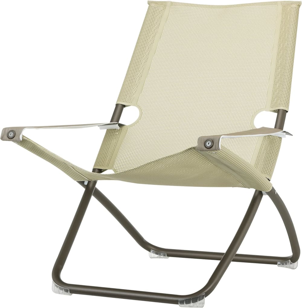 Chaise longue Métal,Tissus marron 22x80x137 cm