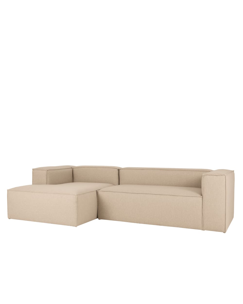 Canapé d'angle gauche 4 places couleur beige 250x175cm