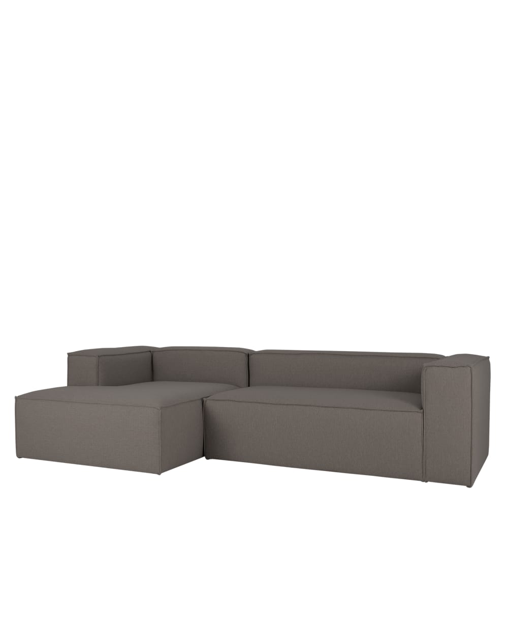 Canapé d'angle gauche 3/4 places couleur gris foncé 250x175cm